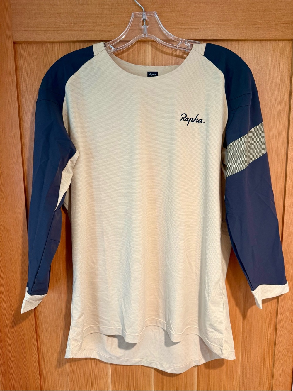 Rapha 3/4 Sleeve Cycling Top in light yellow and grey